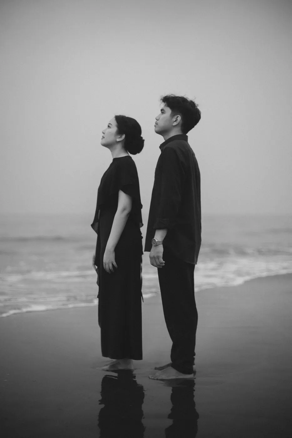 Bastian and Vero candid moment on the beach