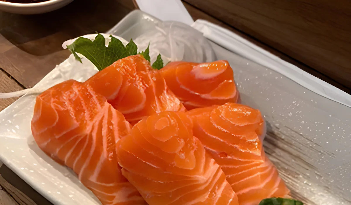 A plate of sashimi, evidence of a shared sushi obsession